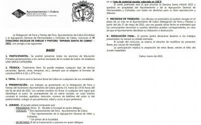 IV CONCURSO ESCOLAR DE DIBUJO Y PINTURA “SEMANA SANTA INFANTIL DE CABRA