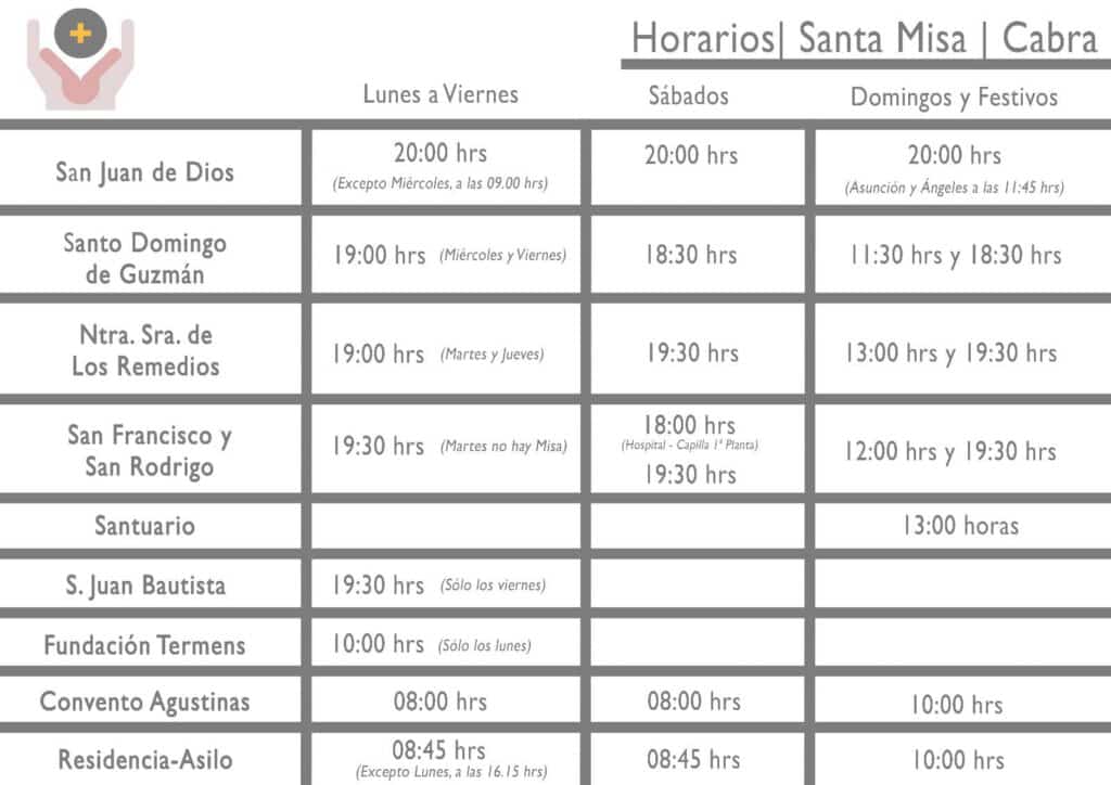 Horarios de Misas en Cabra (Córdoba)