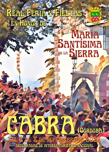 Cartel de la feria y fiestas en honor de María Santísima de la Sierra 2023