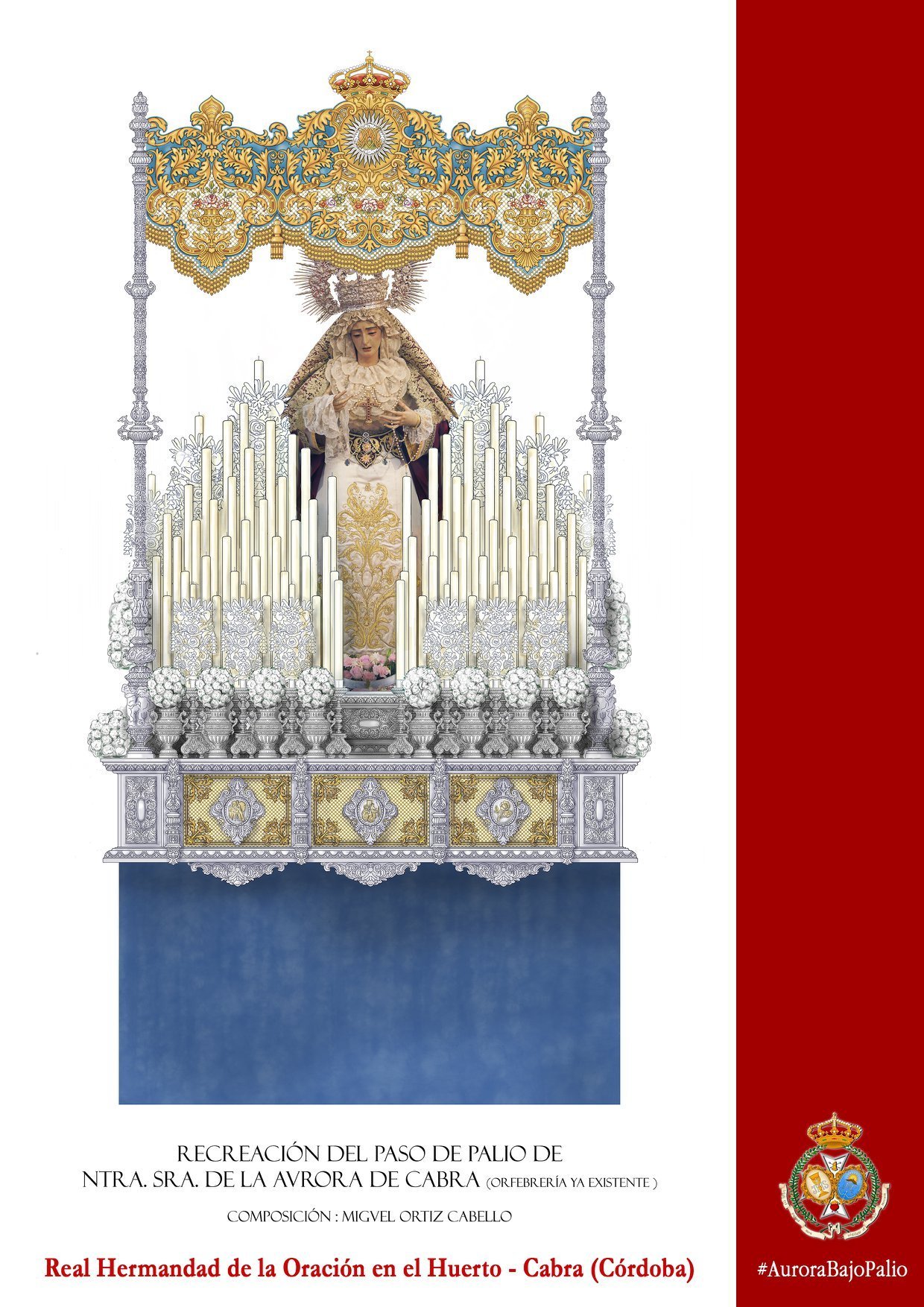 Proyecto del paso de palio de la Vrigen de la Aurora de Cabra