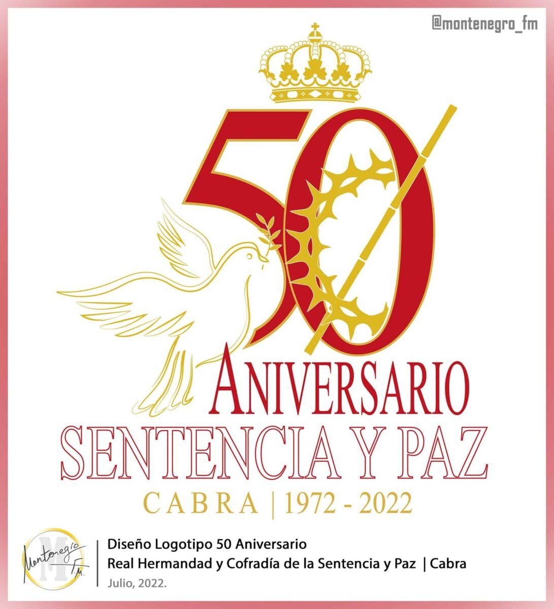 Logotipo 50 aniversario Sentencia y Paz de Cabra (Córdoba)