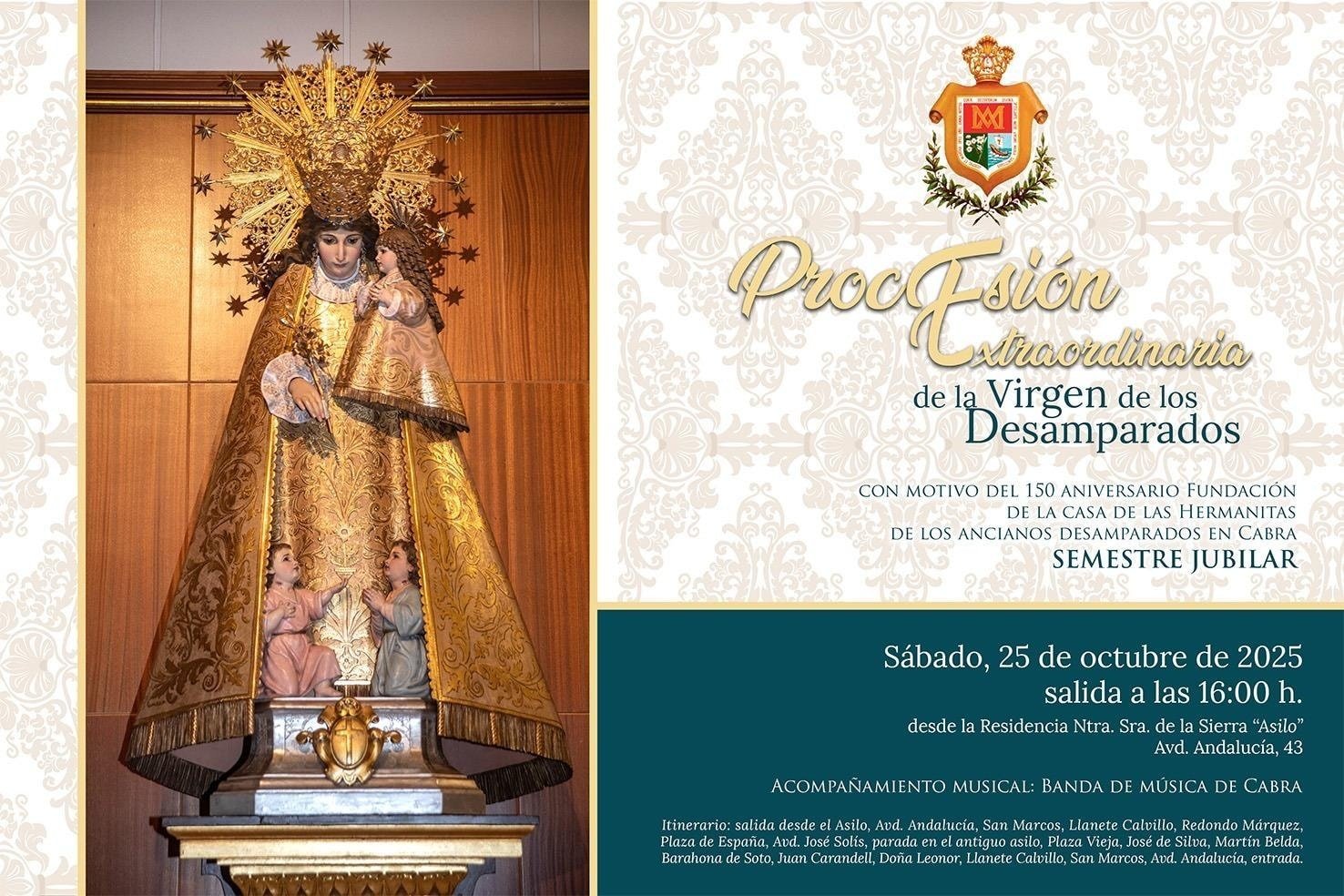 Procesión extraordinaria de la Virgen de los Desamparados de Cabra
