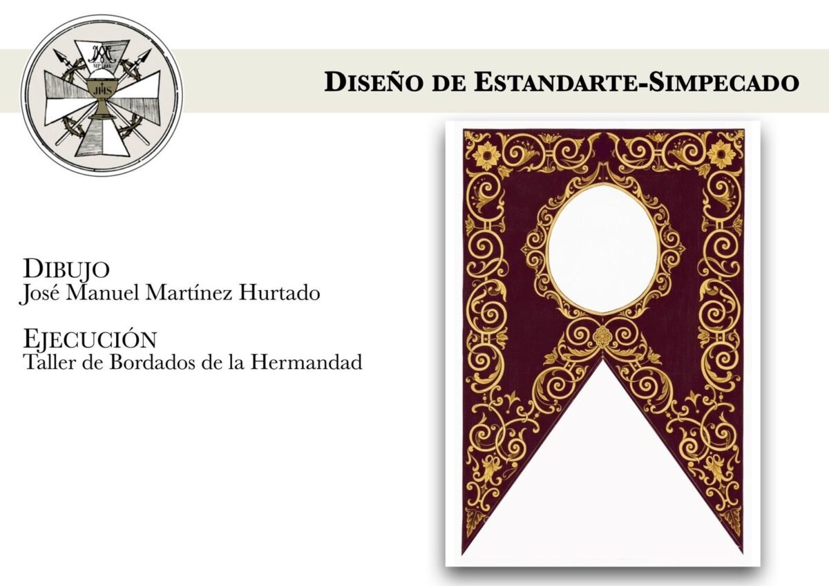 Nuevo estandarte simpecado de la Hermandad de los Estudiantes de Cabra