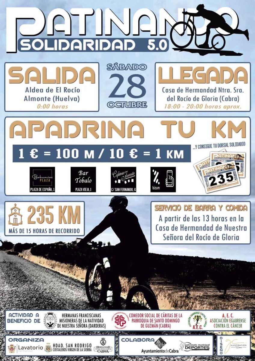 Reto Patinando Solidaridad 5.0 Aldea del Rocío con Cabra