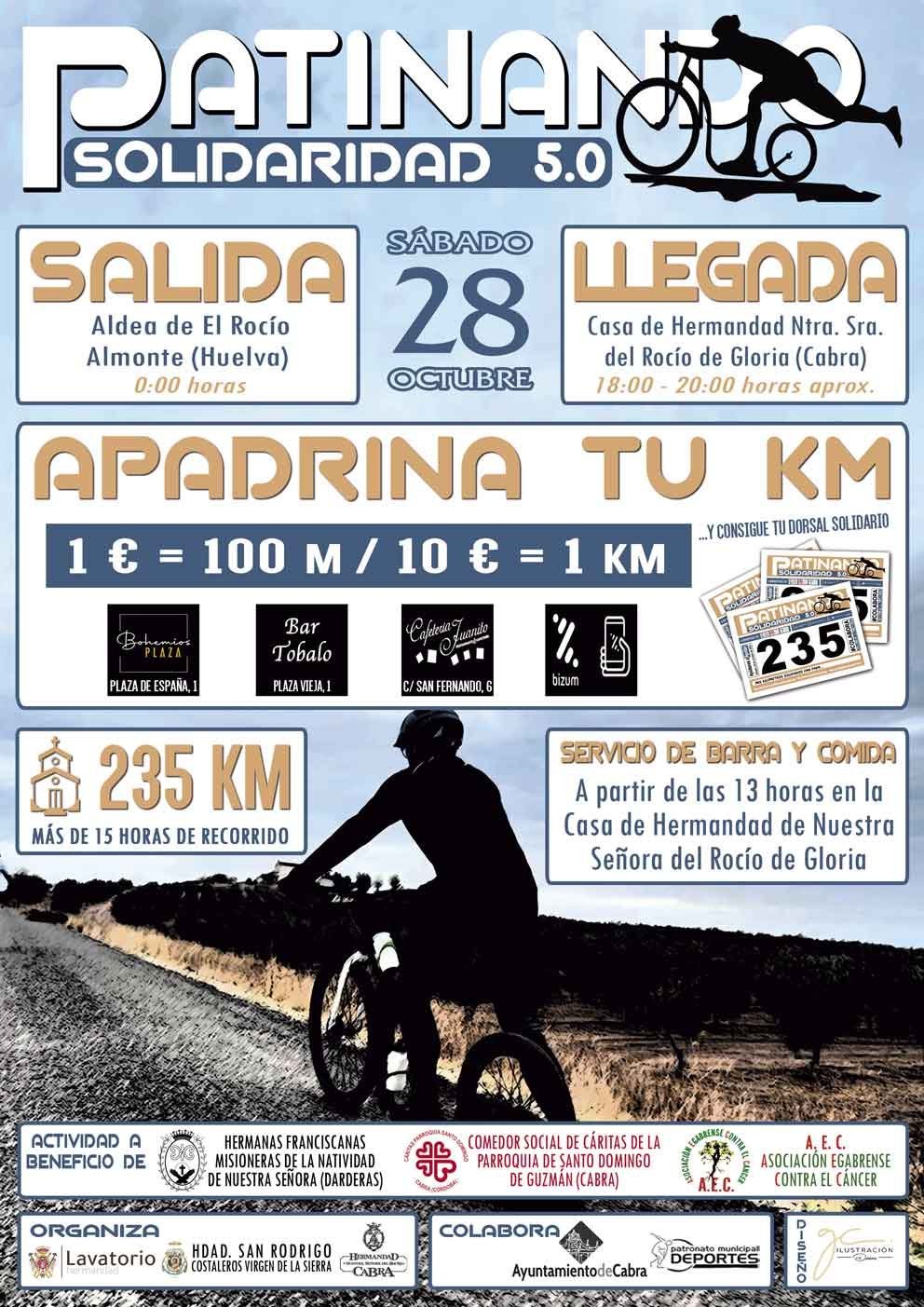 Reto Patinando Solidaridad 5.0 Aldea del Rocío con Cabra