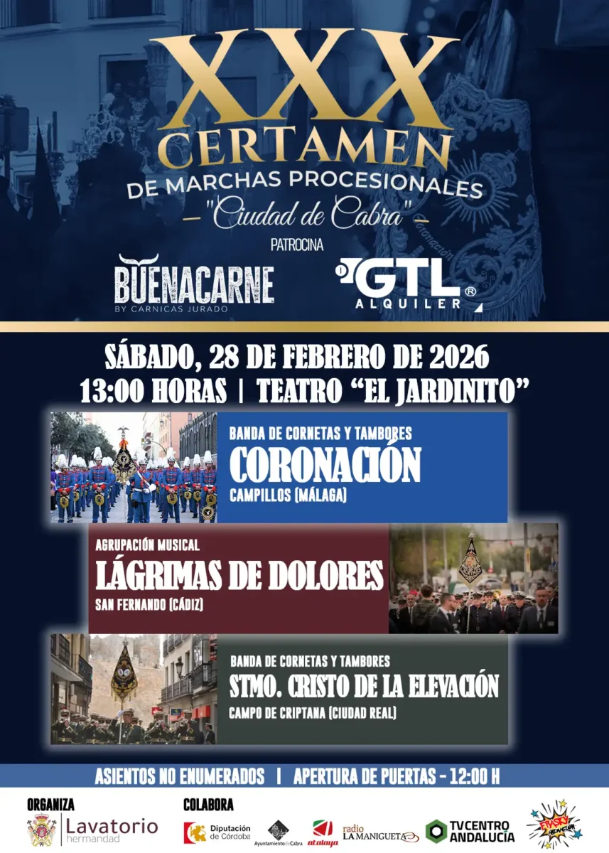 XXX aniversario del concierto de marchas procesionales ciudad de cabra