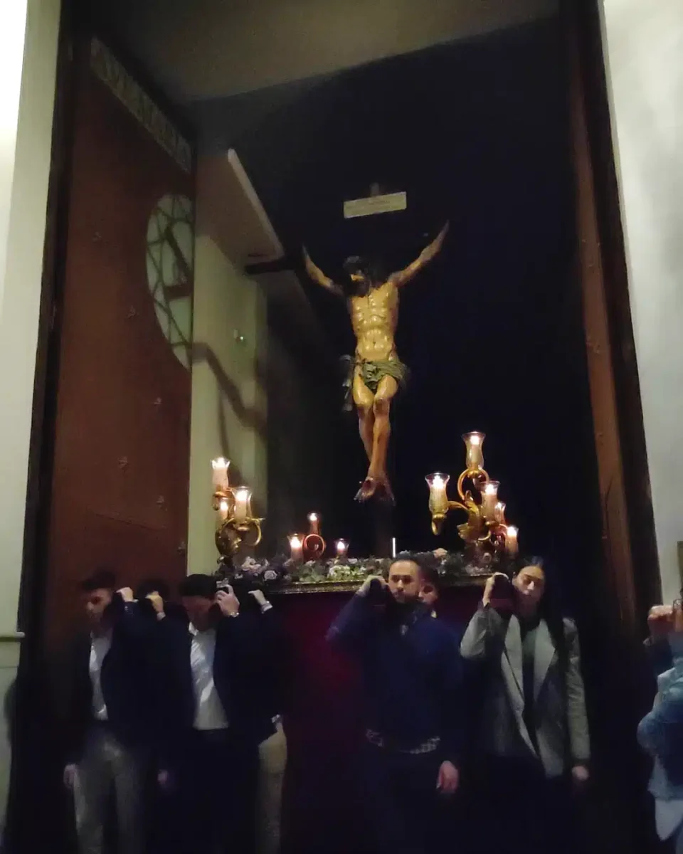 Primera salida del Cristo de la Fundación Aguilar y Eslava