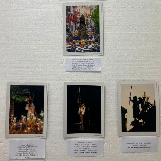Ganadores del XXXVI Concurso de fotografía de la Semana Santa de Cabra